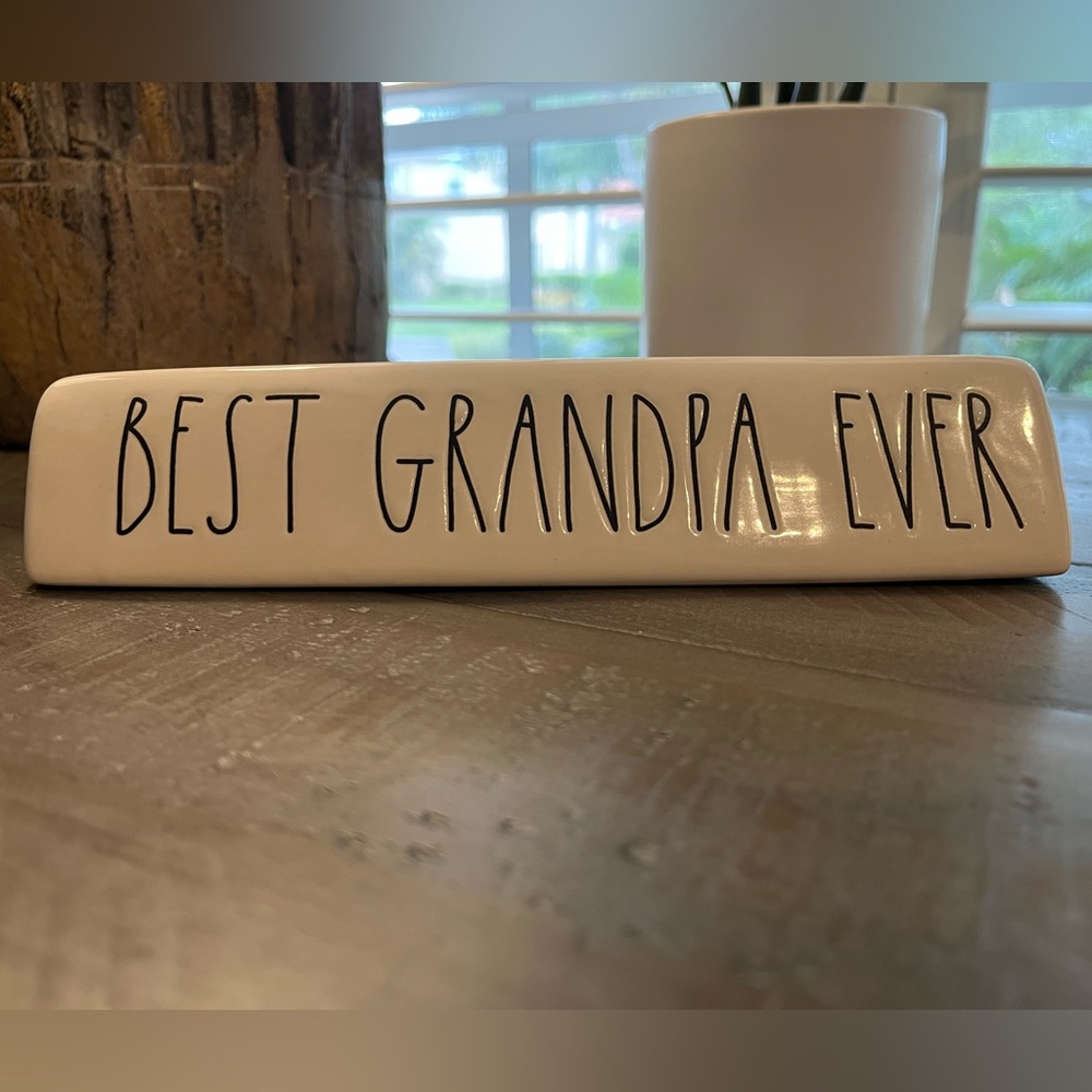 Rae Dunn Best Grandpa Ever Ceramic Sign